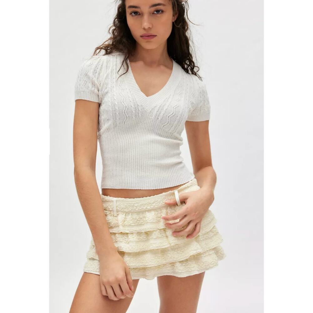 NWOT Lioness Match Point Ruffle Mini Skort, Small